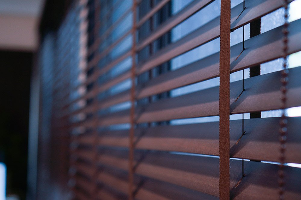 Venetian wood blinds for modern house or office interior shading shutter design